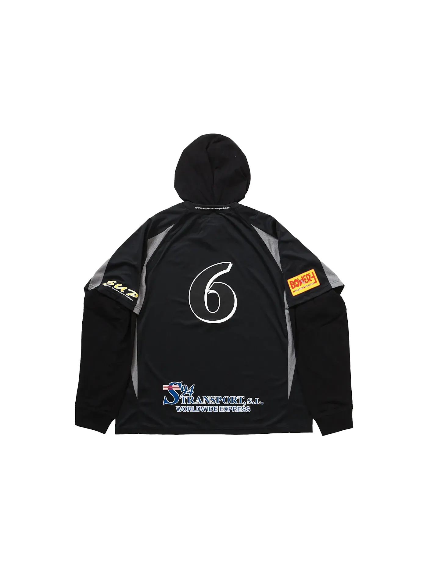 Мужская футболка с капюшоном с принтом Jersey Supreme — изображение 2 из 2, черный