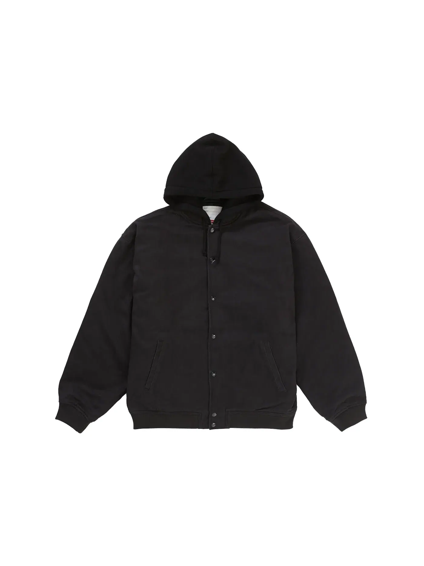 Мужская куртка-бомбер Supreme Hooded Twill Varsity Jacket — изображение 1 из 3, черный
