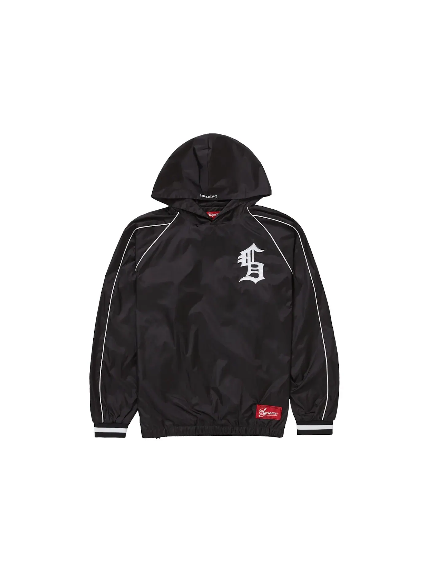 Мужская худи Supreme Hooded Warm Up Pullover — изображение 1 из 2, черный