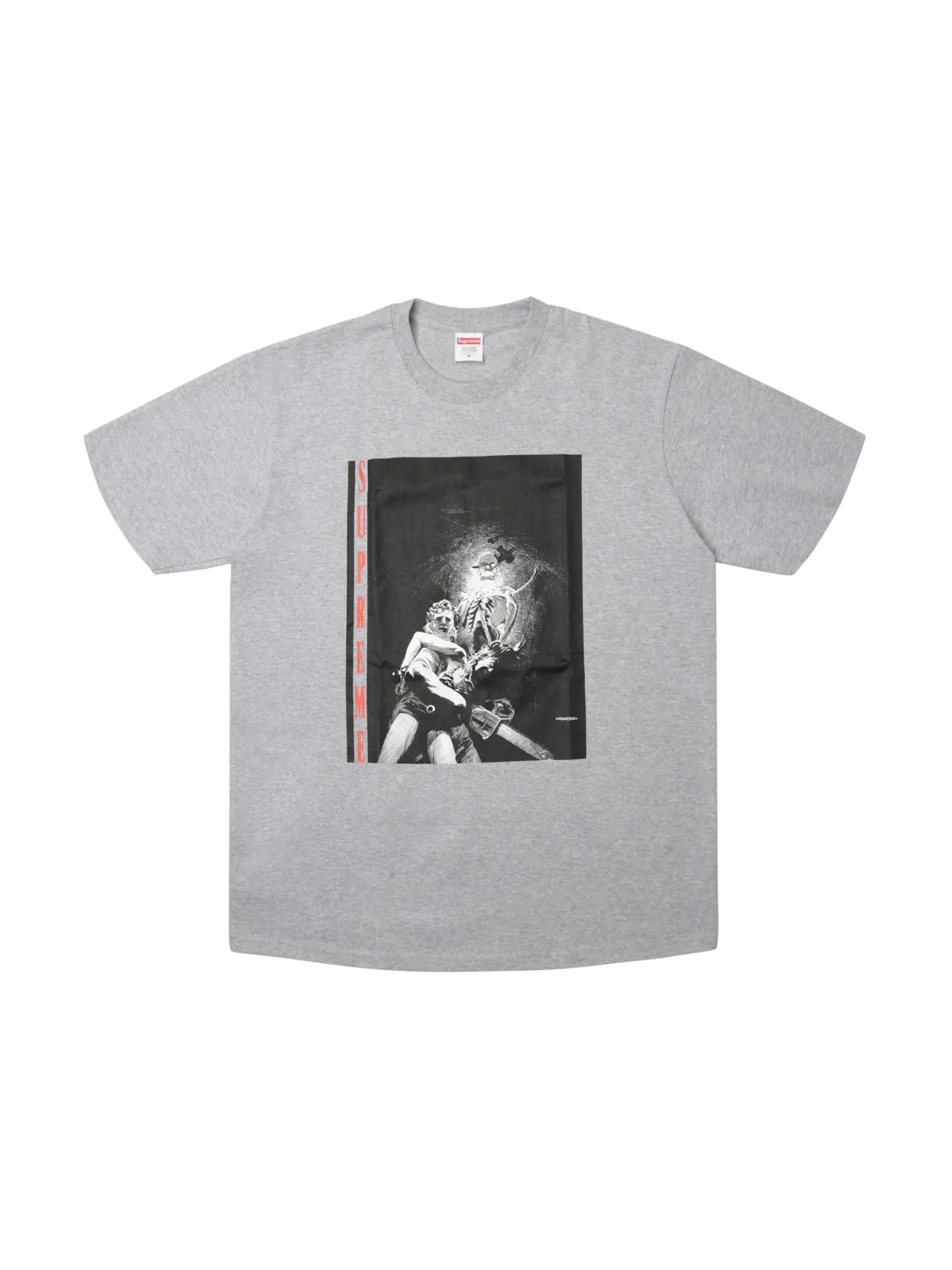 Мужская футболка с принтом Supreme Tee — изображение 1 из 1, серый