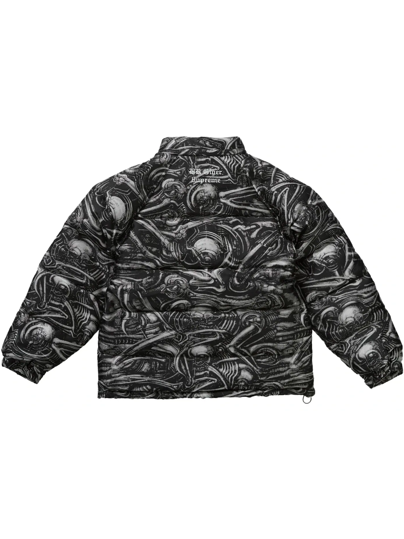Мужская пуховая куртка с жаккардовым принтом Supreme H.R. Giger — изображение 5 из 5, черный