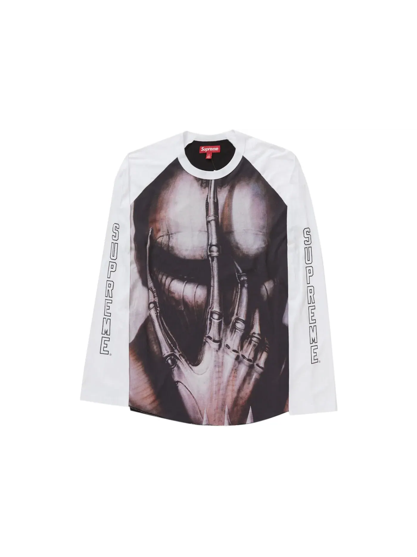 Мужская футболка с длинным рукавом Supreme H.R. Giger Raglan L/S Top — изображение 1 из 2, белый