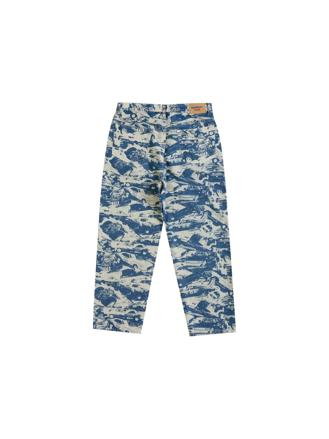 Мужские джинсы свободного кроя Supreme Hysteric Glamour Cars Baggy Jean — изображение 2 из 2, индиго
