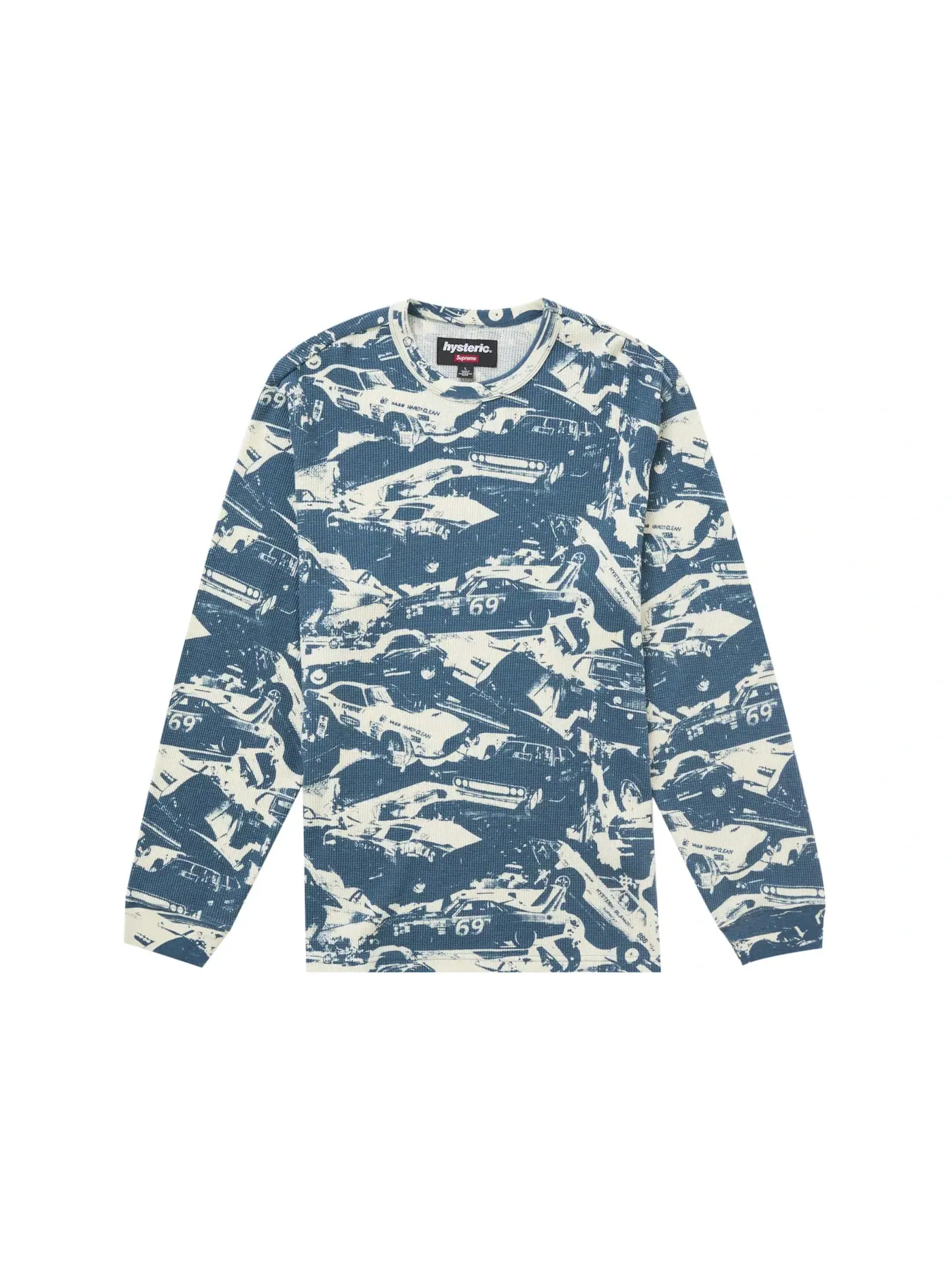Мужская футболка с принтом Supreme Hysteric Glamour Cars Thermal — изображение 1 из 2, бирюзовый