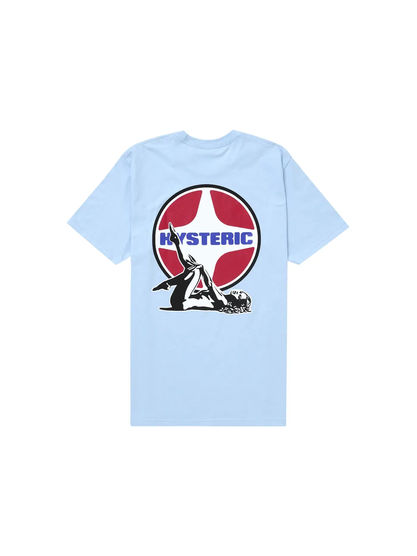 Мужская футболка с принтом Supreme Hysteric Glamour Pin Up — изображение 1 из 2, светлый синий