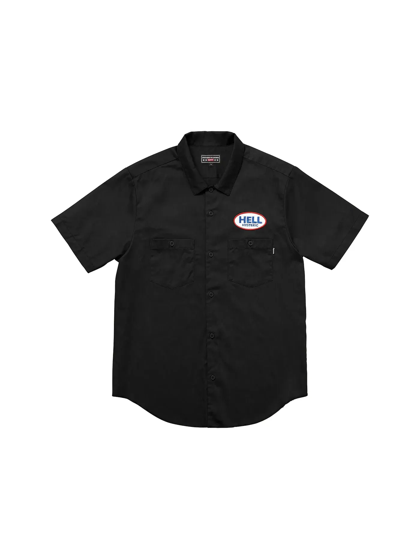 Мужская рубашка с коротким рукавом Supreme Hysteric Glamour S/S Work Shirt — изображение 1 из 2, черный