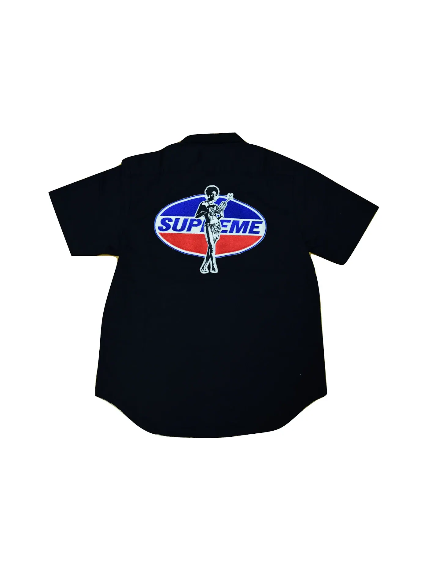 Мужская рубашка с коротким рукавом Supreme Hysteric Glamour S/S Work Shirt — изображение 2 из 2, черный