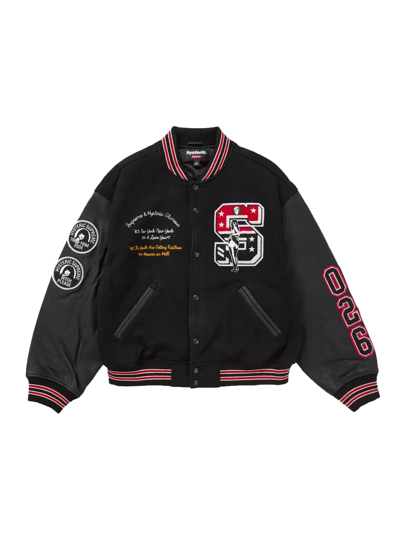 Мужская куртка Varsity Jacket Supreme — изображение 1 из 3, черный