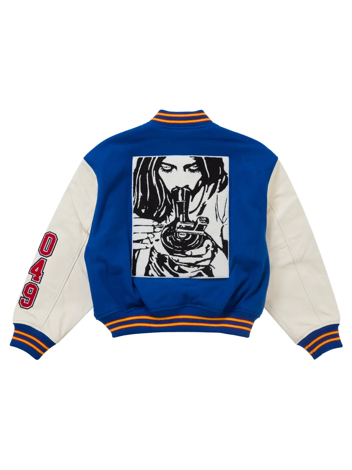 Мужская куртка-бомбер с принтом Supreme Hysteric Glamour Varsity Jacket — изображение 3 из 3, синий