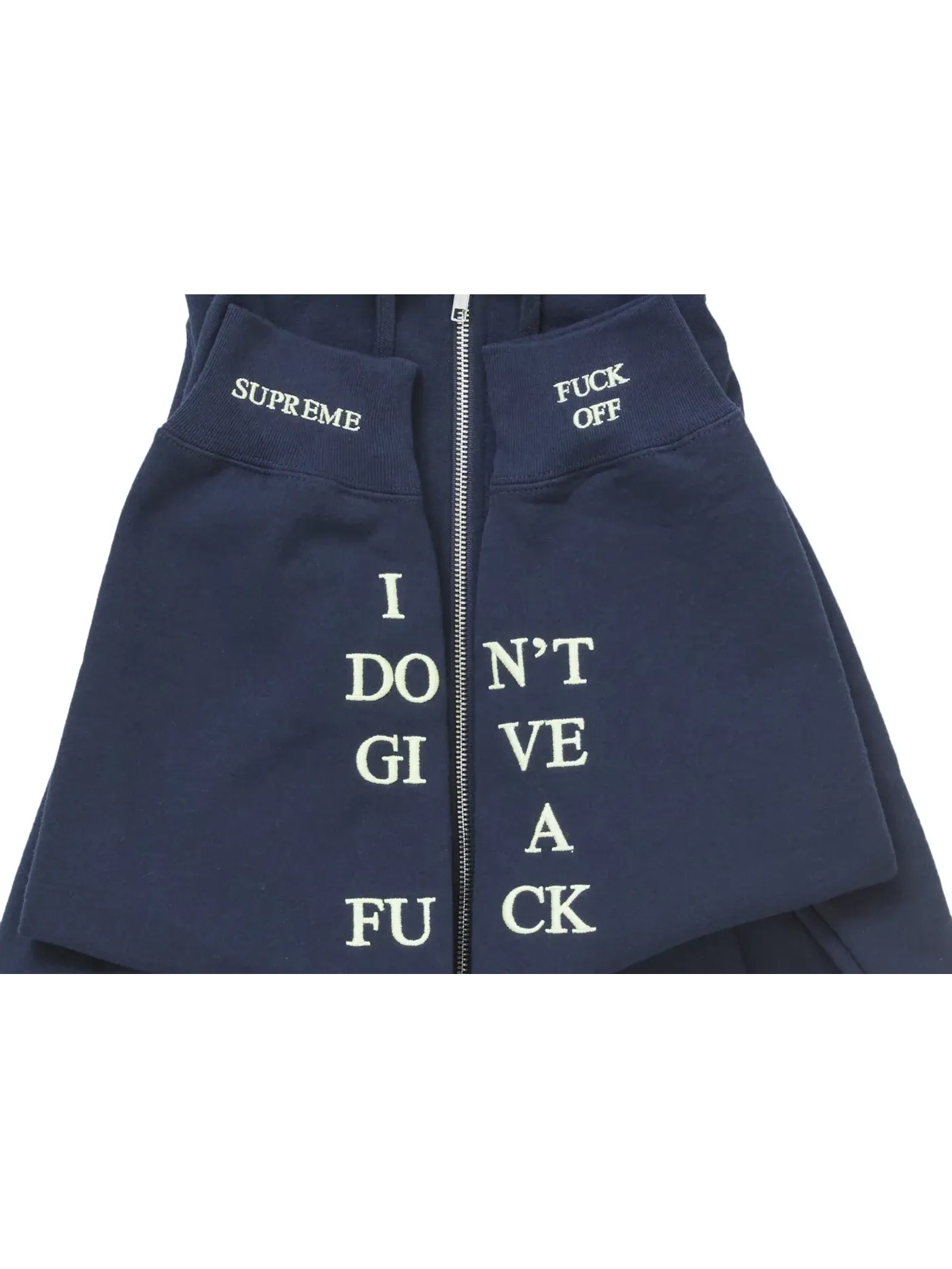 Мужская худи на молнии IDGAF Supreme — изображение 3 из 3, темно-синий
