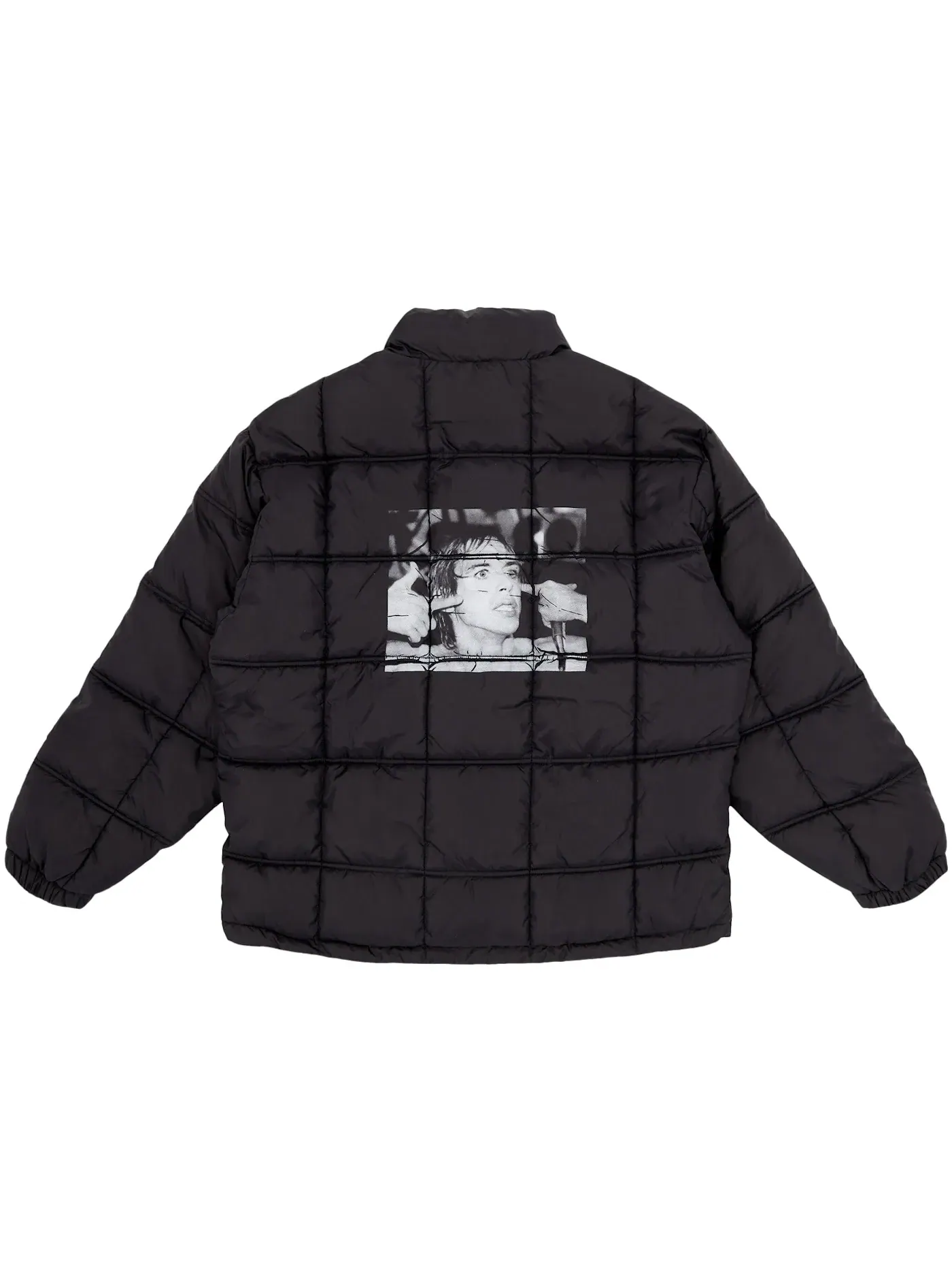 Мужская куртка-пуховик с принтом Supreme Iggy Pop Puffy Jacket — изображение 3 из 3, черный