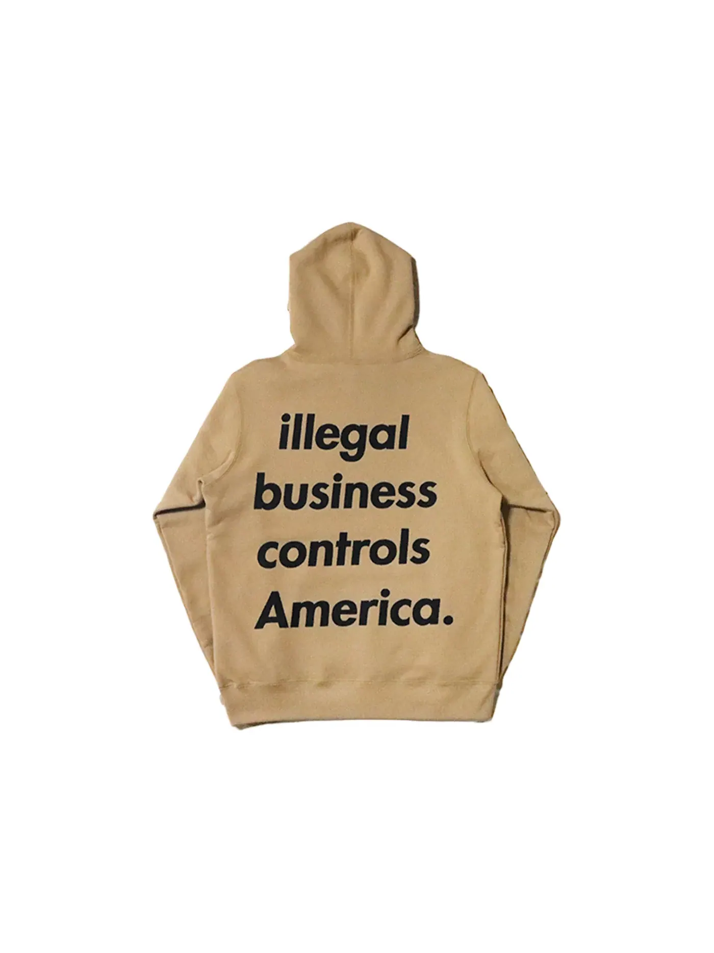 Мужской худи с принтом Supreme Illegal Business — изображение 1 из 2, светло-коричневый