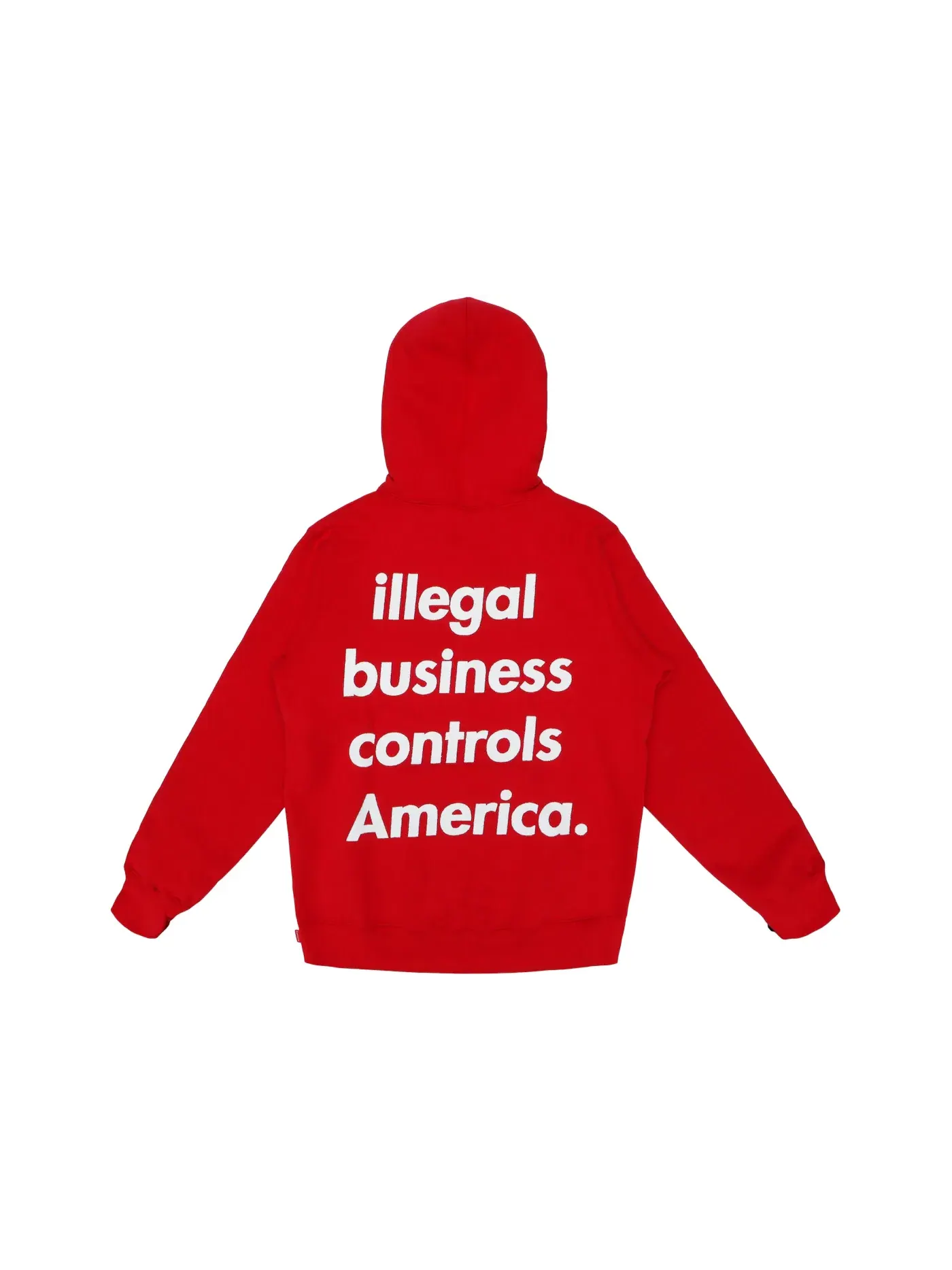 Мужской худи с принтом Illegal Business Sweatshirt Supreme — изображение 1 из 2, красный