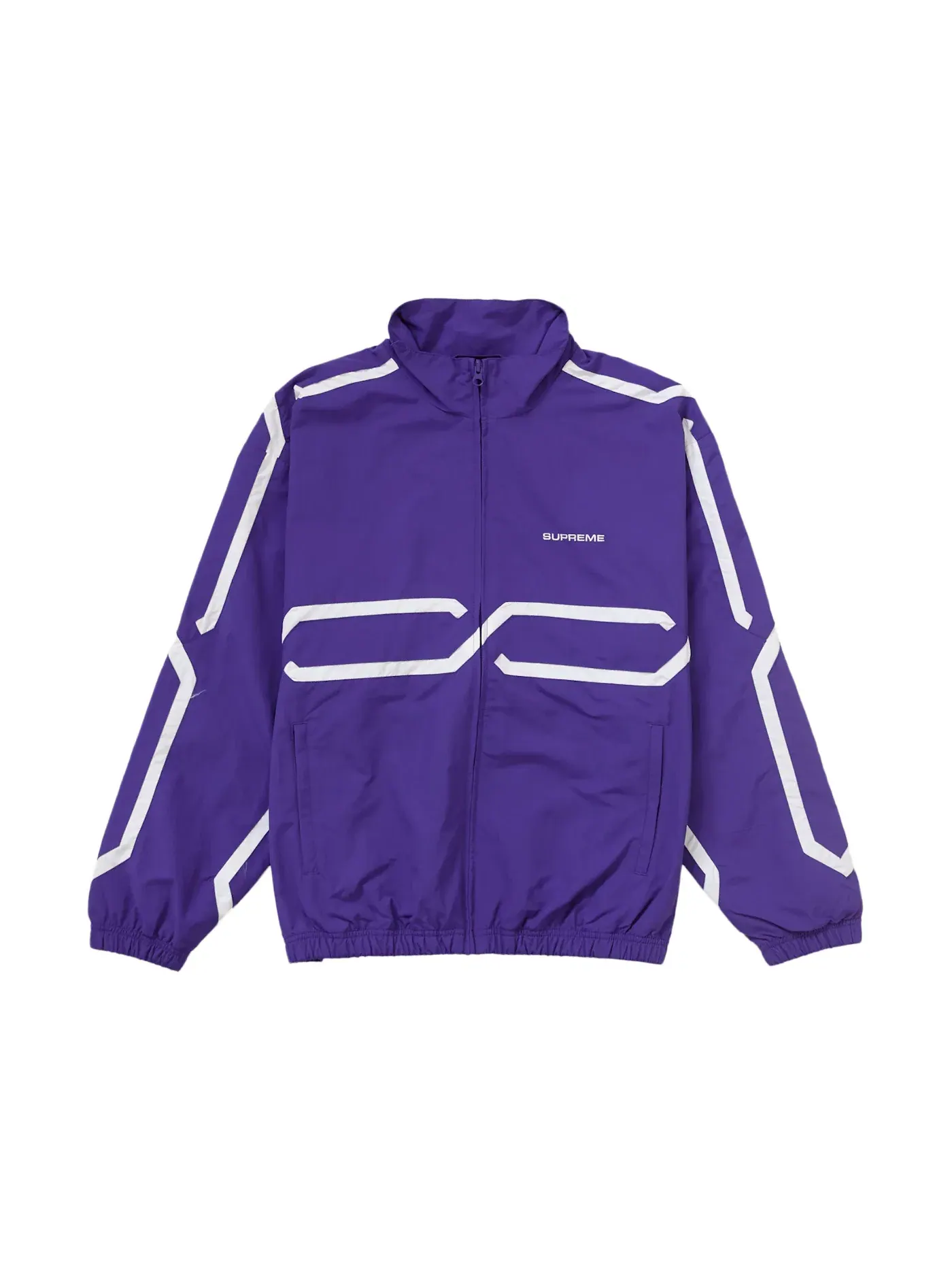 Мужская куртка с принтом Supreme Inset Link Track Jacket — изображение 1 из 2, фиолетовый