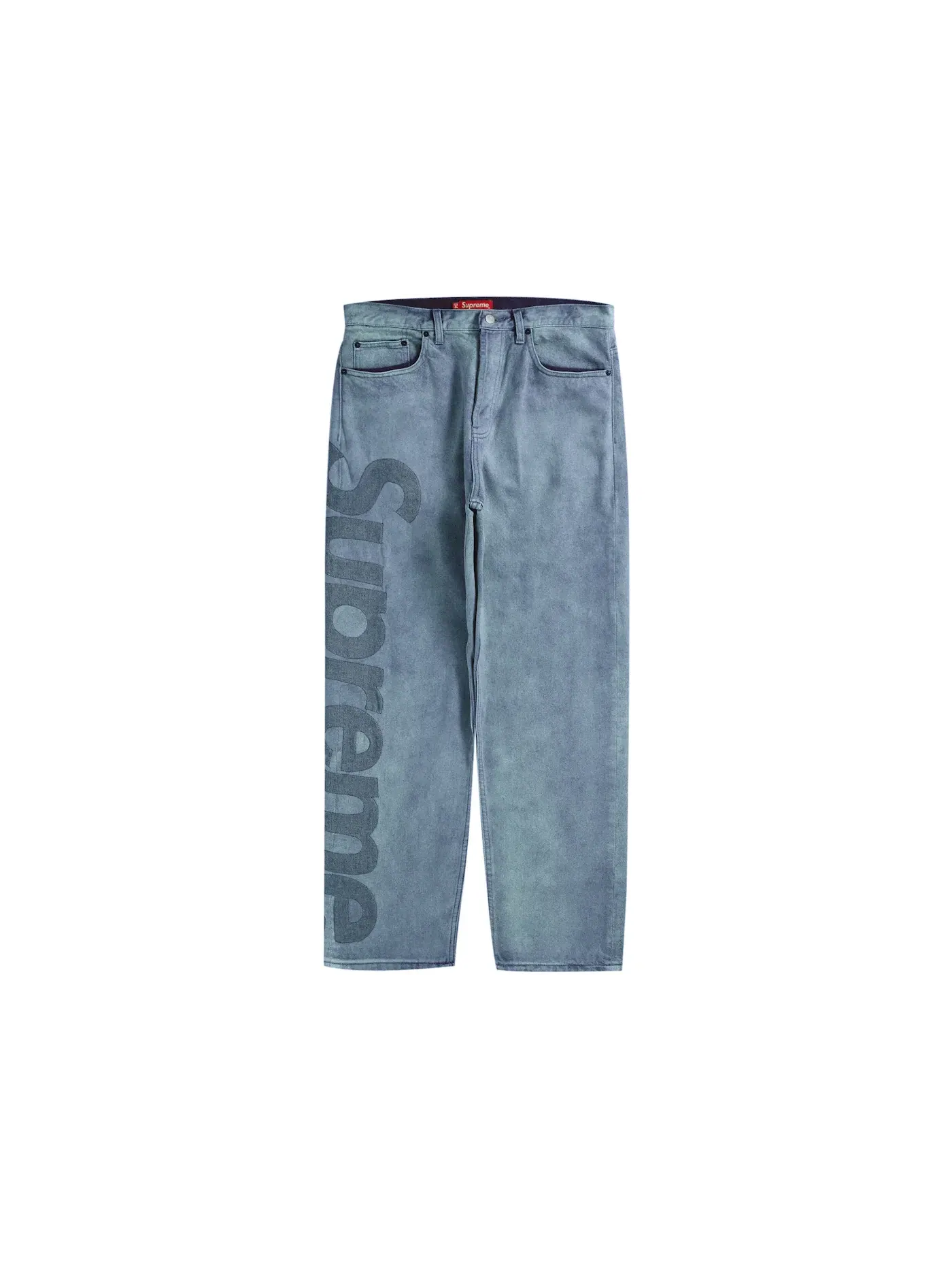 Мужские джинсы с принтом Supreme Jean — изображение 1 из 2, синий