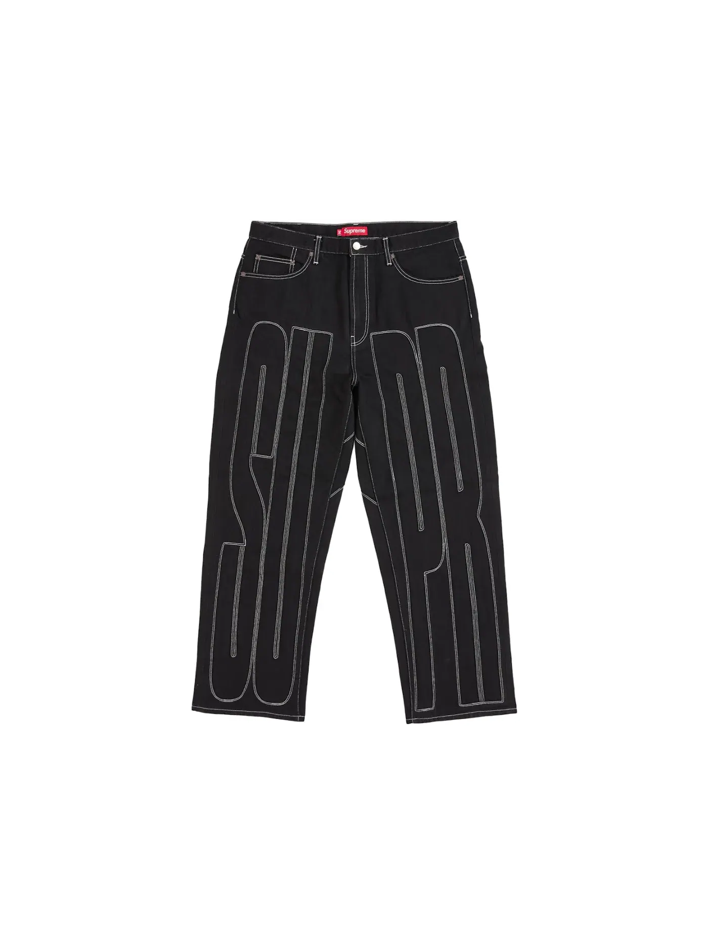 Мужские джинсы свободного кроя Supreme — изображение 1 из 2, черный