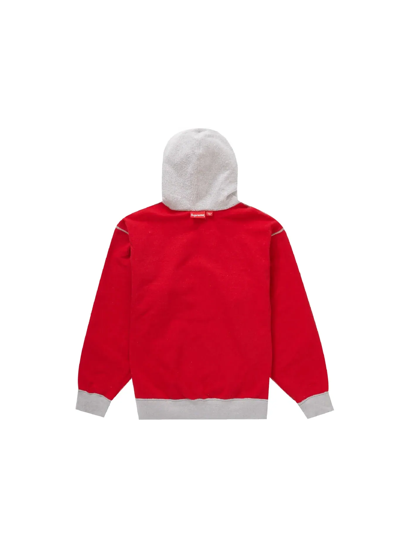 Мужская худи с принтом Supreme Inside Out Box Logo — изображение 3 из 3, серый