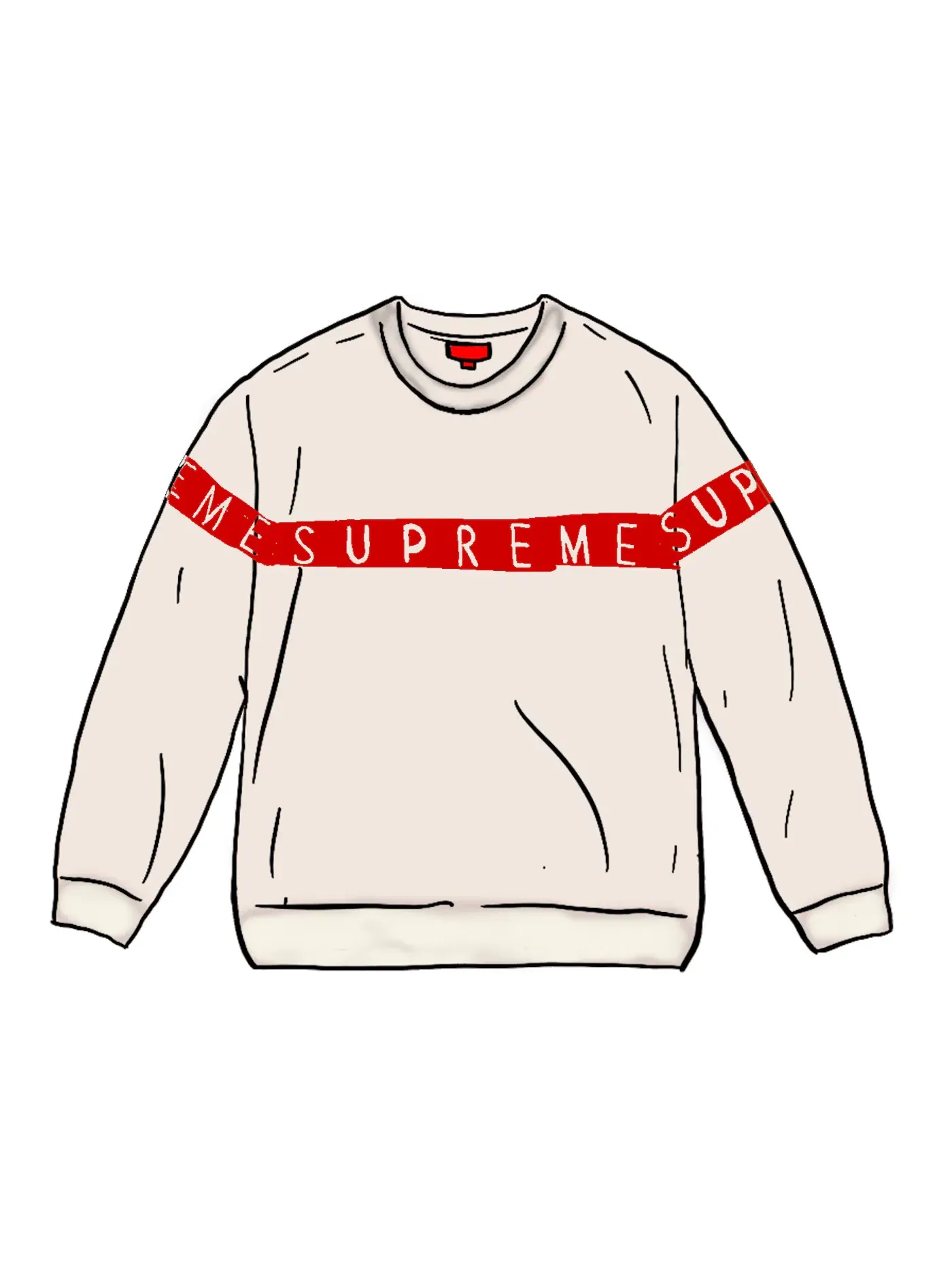 Мужской свитер с принтом Supreme Inside Out Logo — изображение 1 из 1, белый