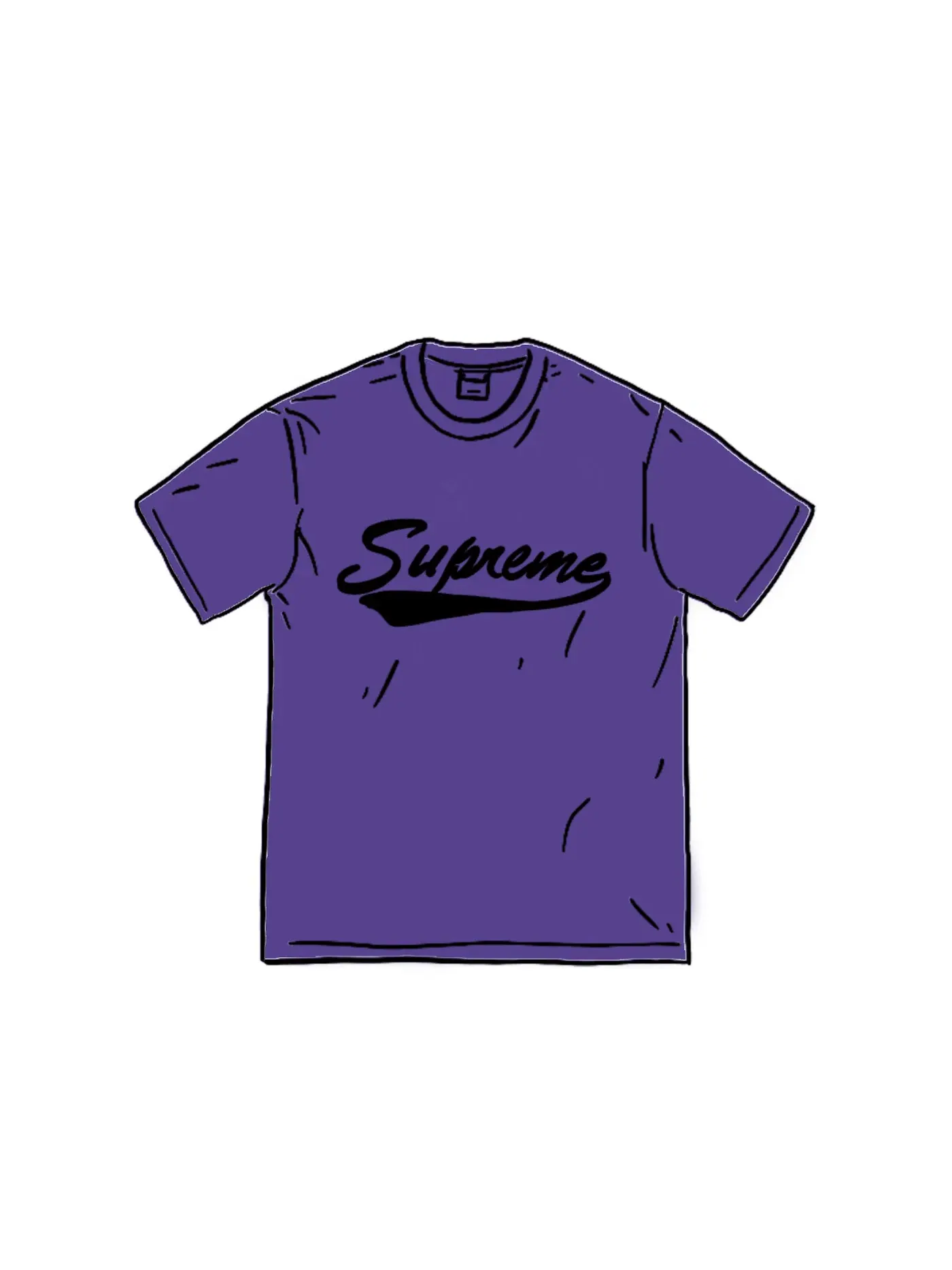 Мужская футболка с принтом Supreme S/S Top — изображение 1 из 1, фиолетовый
