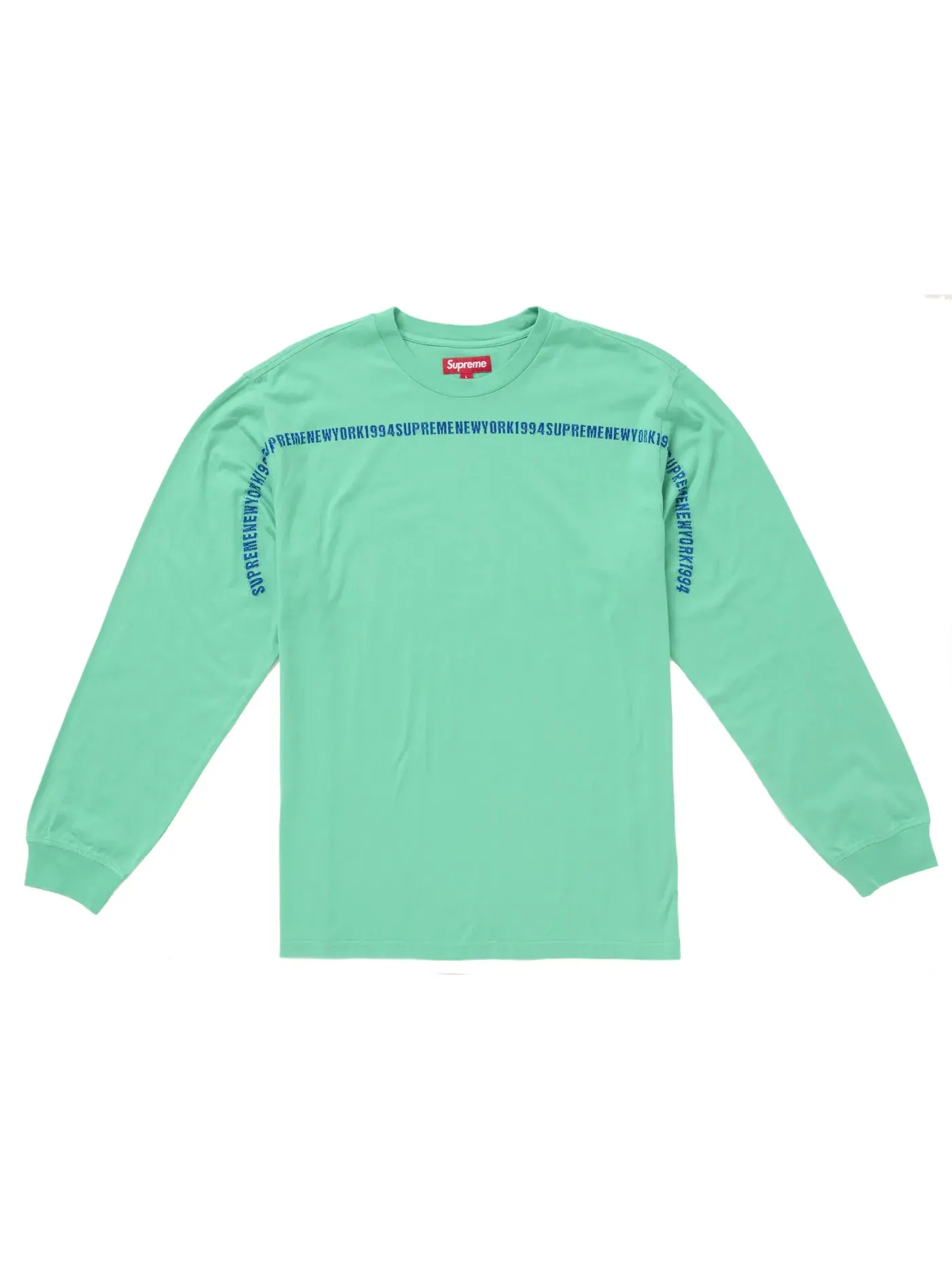 Мужская футболка с длинным рукавом Supreme Intarsia Stripe L/S Top Supreme — изображение 1 из 1, зеленый