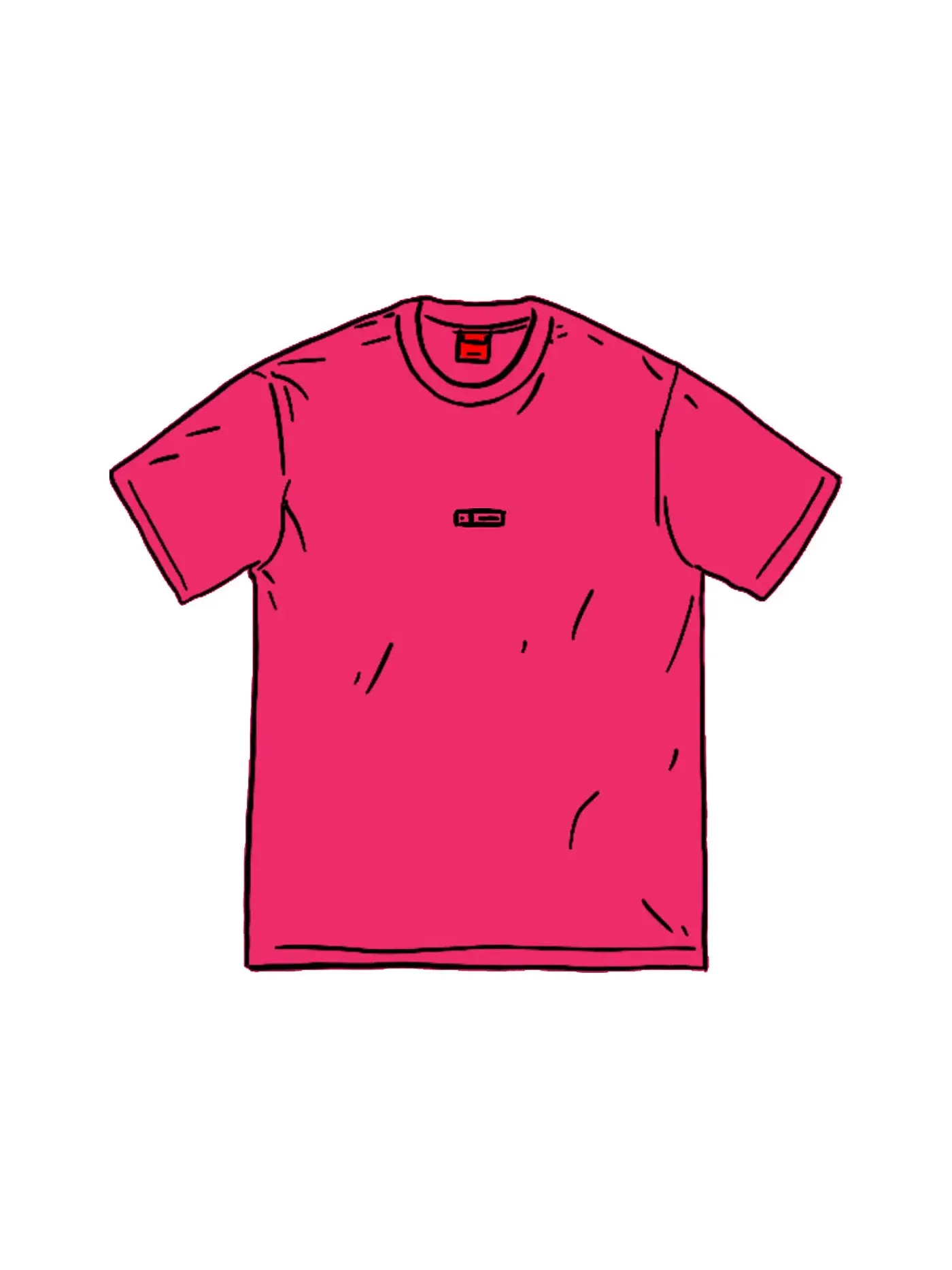 Мужская футболка Supreme S/S Top — изображение 1 из 1, фуксия