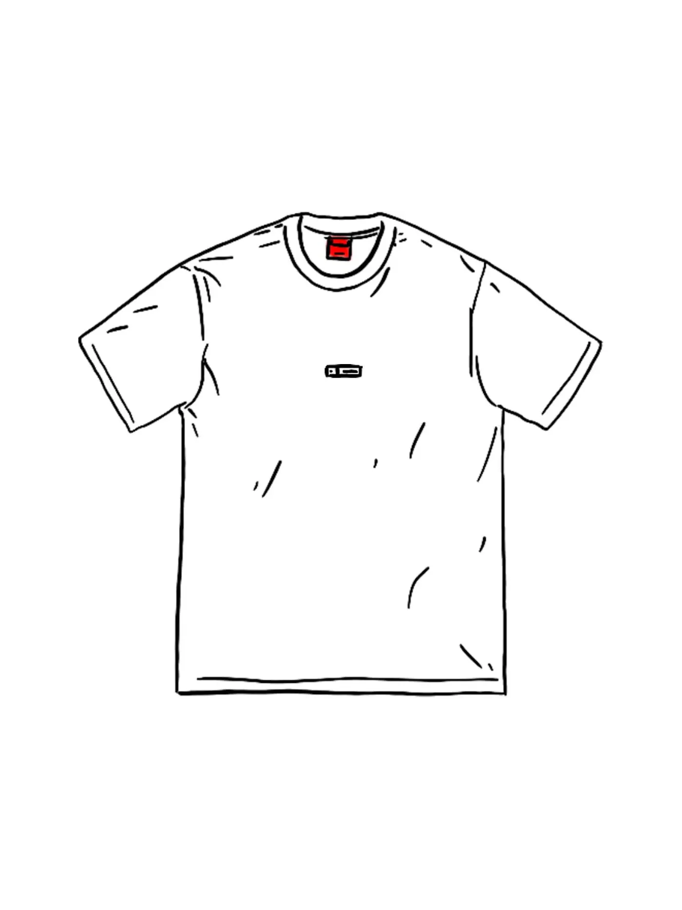 Мужская футболка с принтом Supreme S/S Top — изображение 1 из 1, белый