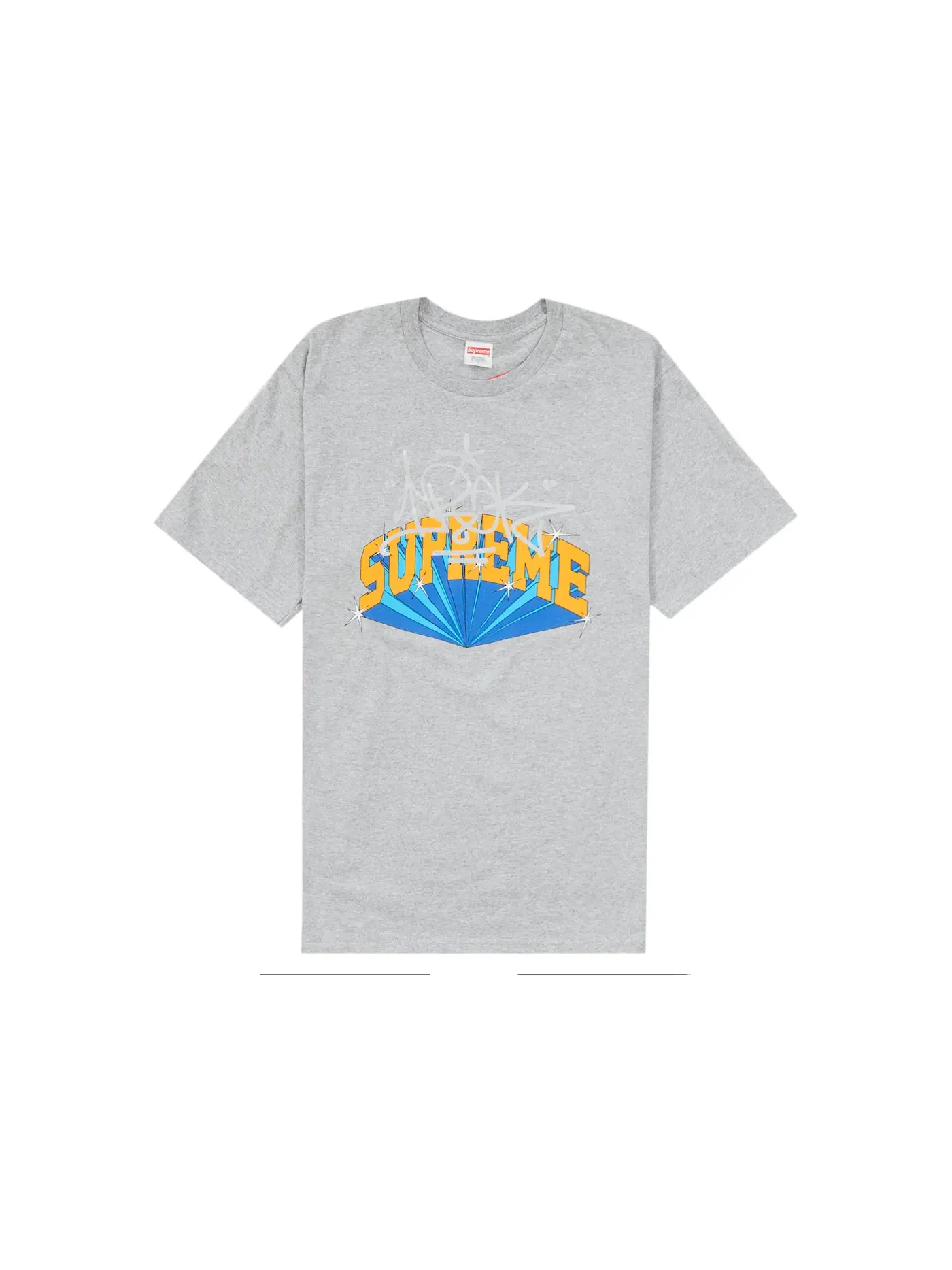 Мужская футболка с принтом Supreme IRAK Arc Tee — изображение 1 из 1, серый