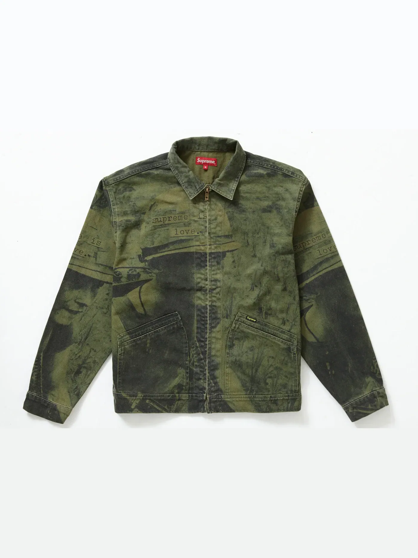 Мужская джинсовая куртка с длинным рукавом Work Jacket Supreme — изображение 1 из 2, оливковый