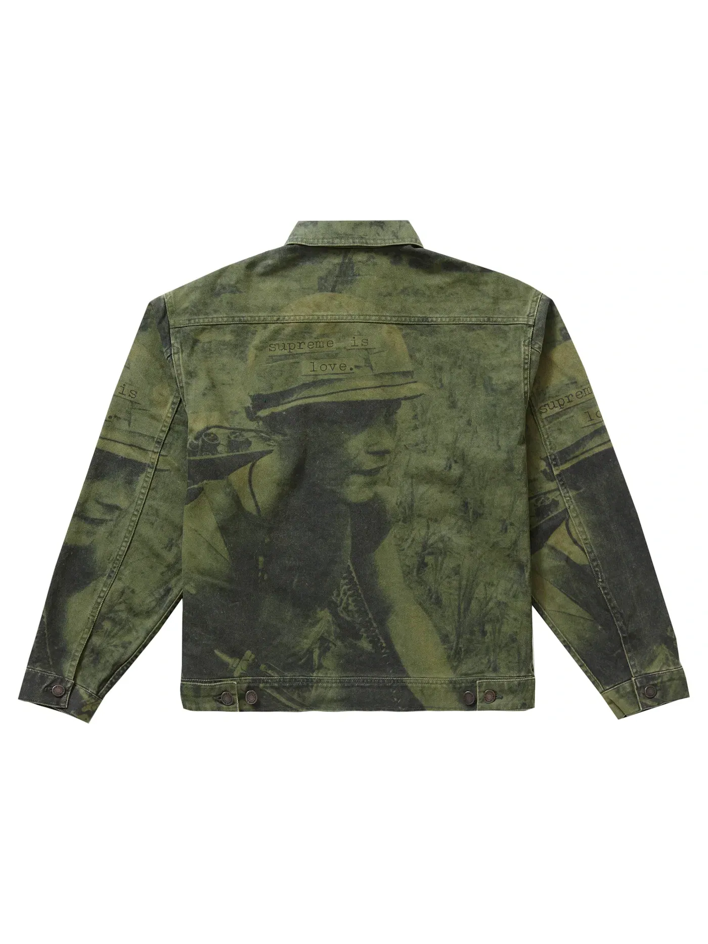 Мужская джинсовая куртка с длинным рукавом Work Jacket Supreme — изображение 2 из 2, оливковый