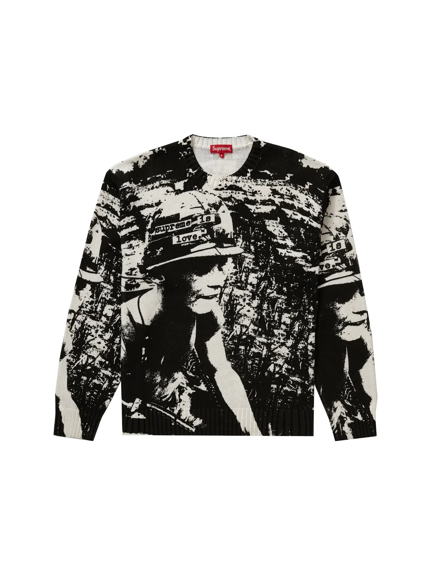 Мужской свитер с принтом Supreme Supreme is Love Sweater — изображение 1 из 1, белый