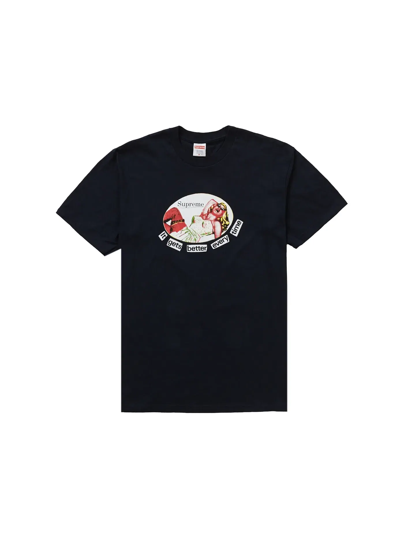 Мужская футболка с принтом Supreme Tee — изображение 1 из 1, темно-синий