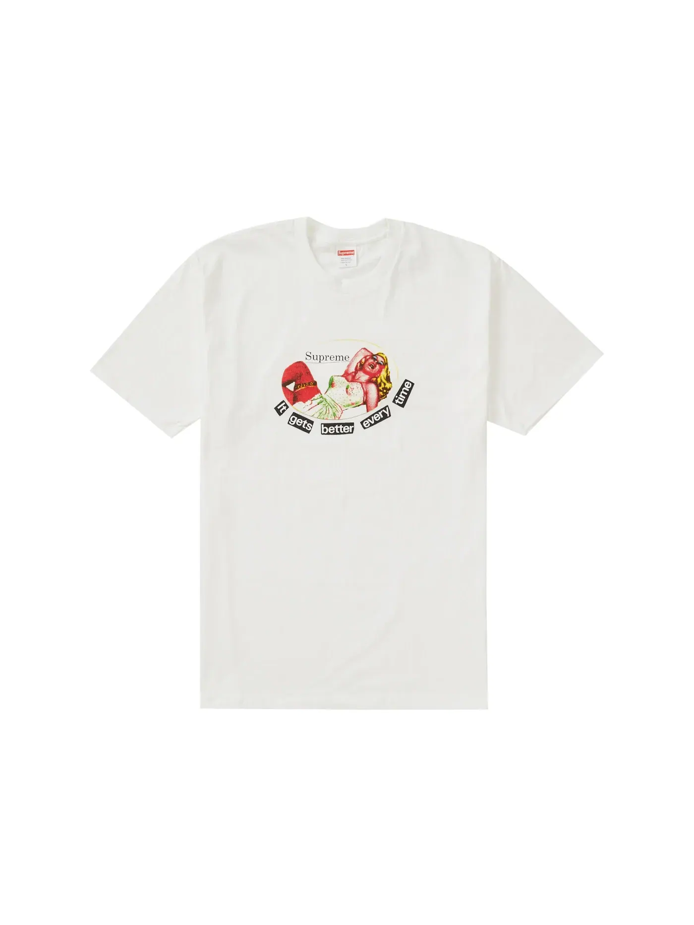 Мужская футболка с принтом Supreme Tee — изображение 1 из 1, белый
