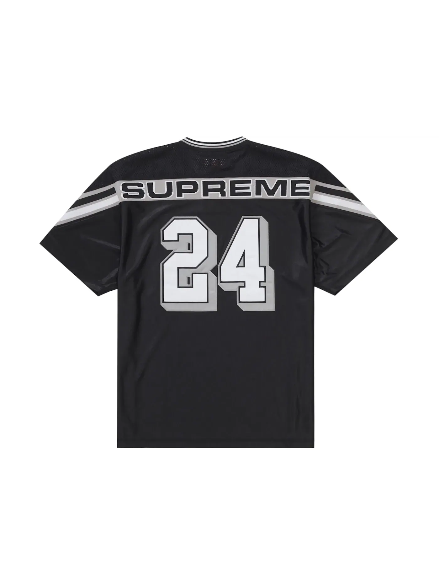 Мужская джерси с жаккардовыми ребристыми вставками Supreme — изображение 1 из 2, черный
