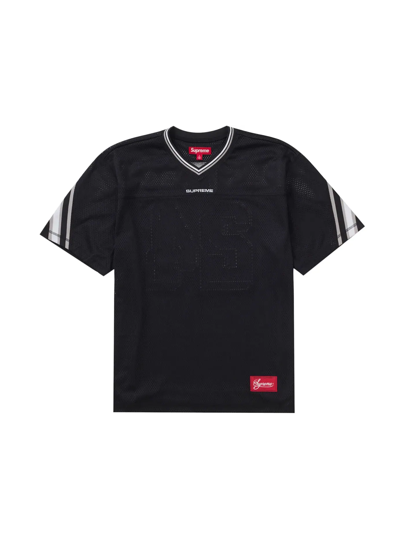 Мужская джерси с жаккардовыми ребристыми вставками Supreme — изображение 2 из 2, черный