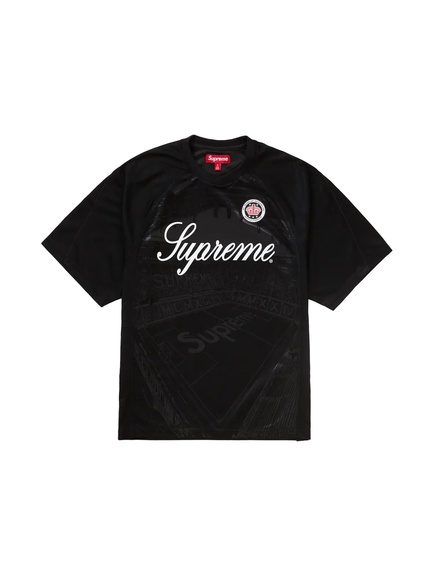 Мужская футбольная джерси с жаккардовым узором Supreme — изображение 1 из 2, черный