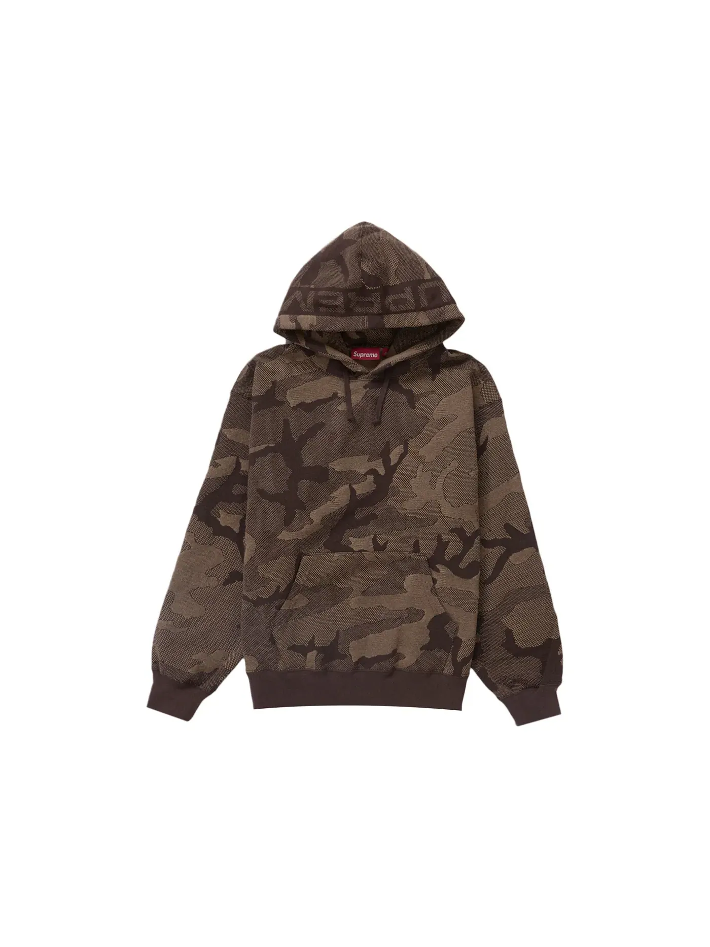 Мужской худи с принтом Supreme — изображение 1 из 1, коричневый