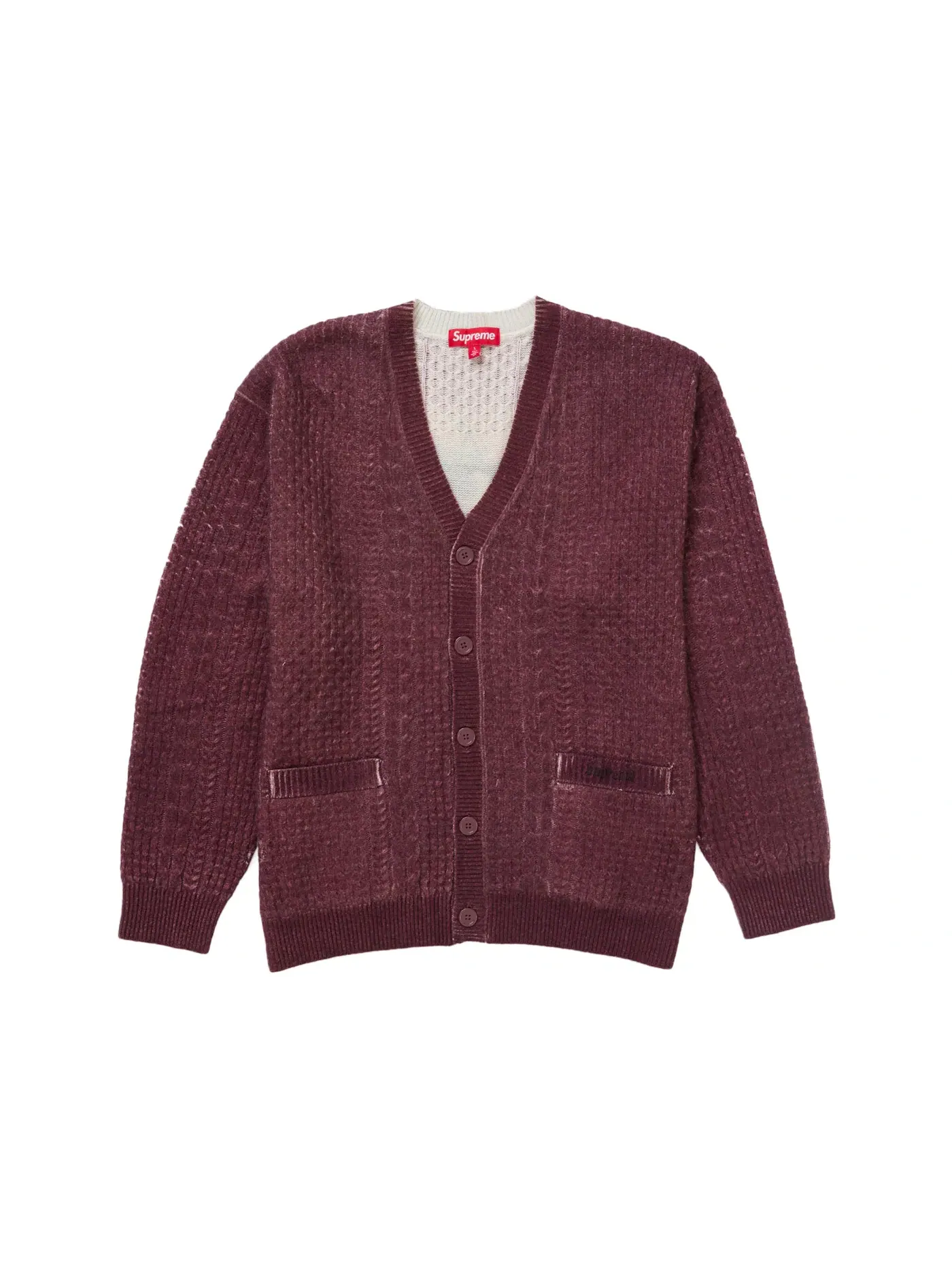 Мужской кардиган без рукавов Cardigan Supreme — изображение 2 из 2, бордовый