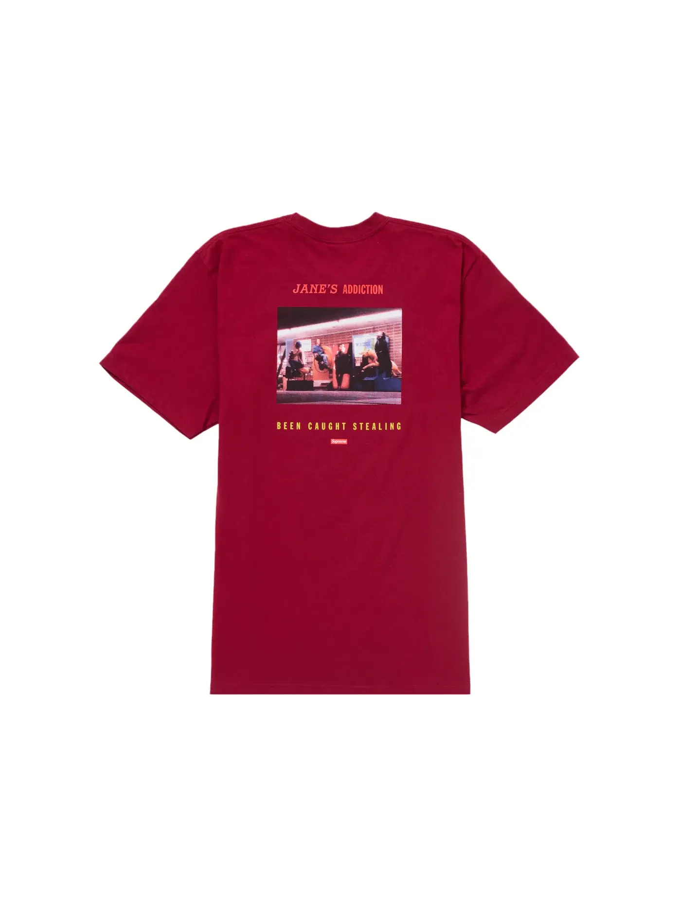 Мужская футболка с принтом Stealing Tee Supreme — изображение 2 из 2, красный
