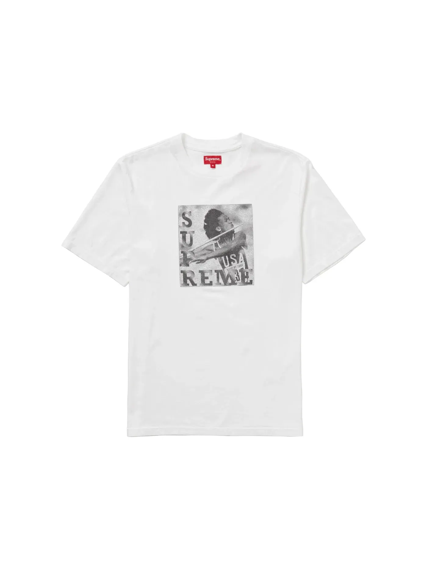 Мужская футболка с принтом Supreme Javelin Label Supreme — изображение 1 из 1, белый