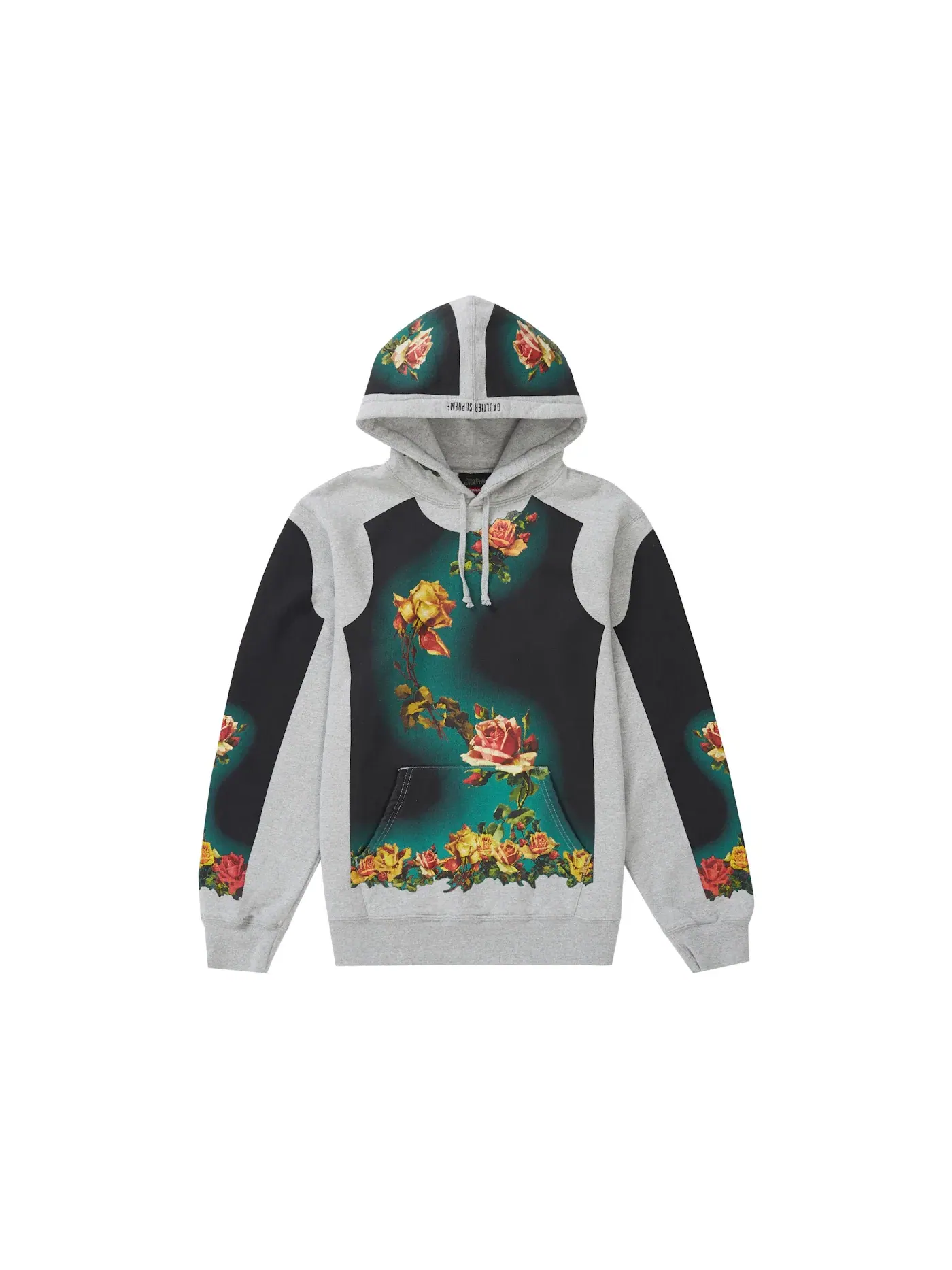Мужской худи с принтом Hooded Sweatshirt Supreme — изображение 1 из 2, серый