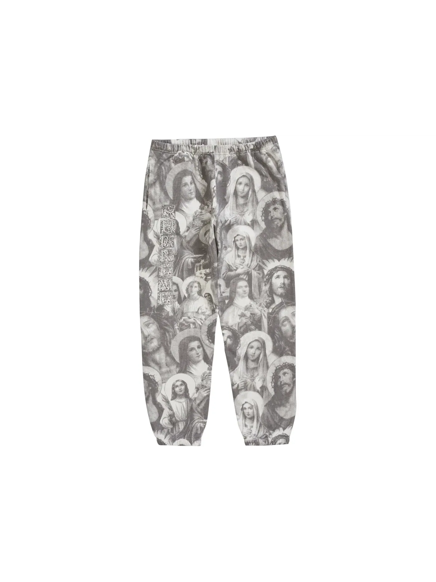 Мужские спортивные штаны с надписью Supreme Jesus and Mary Sweatpant — изображение 1 из 1, серый