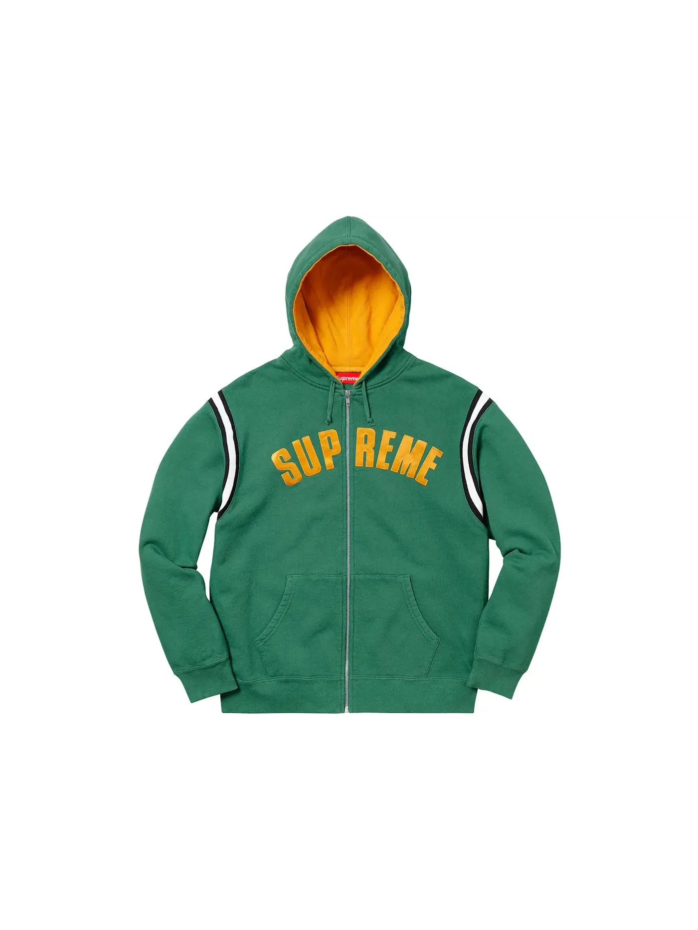 Мужская худи Zip Up с длинным рукавом Supreme — изображение 1 из 1, зеленый