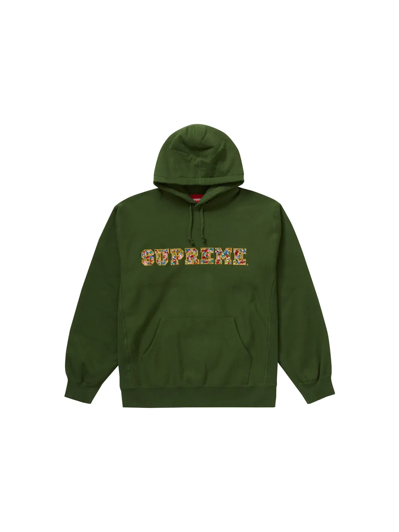 Мужской свитшот с капюшоном с принтом Supreme Hooded Sweatshirt (FW20) — изображение 1 из 1, зеленый