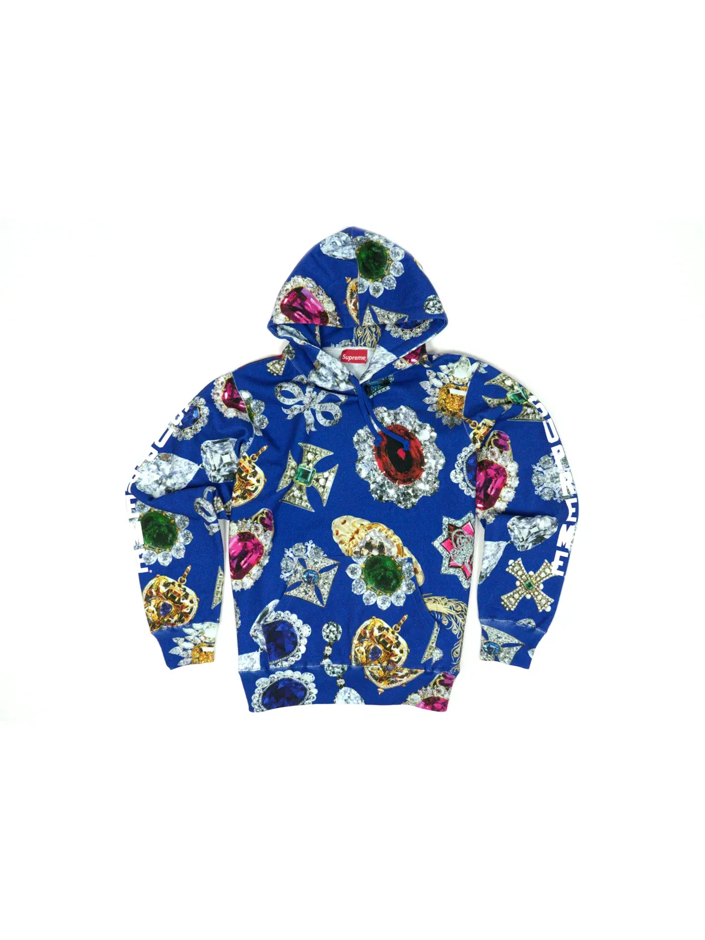Мужская худи Supreme с принтом, модель Sweatshirt Supreme — изображение 1 из 1, королевский