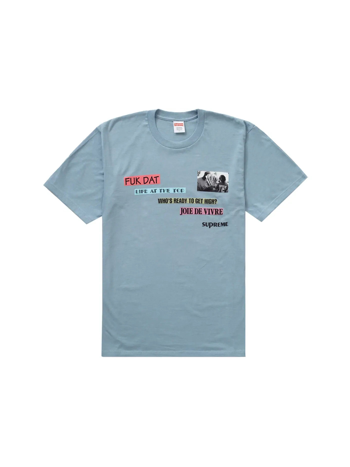 Мужская футболка Supreme Joie De Vivre Tee — изображение 1 из 1, синий