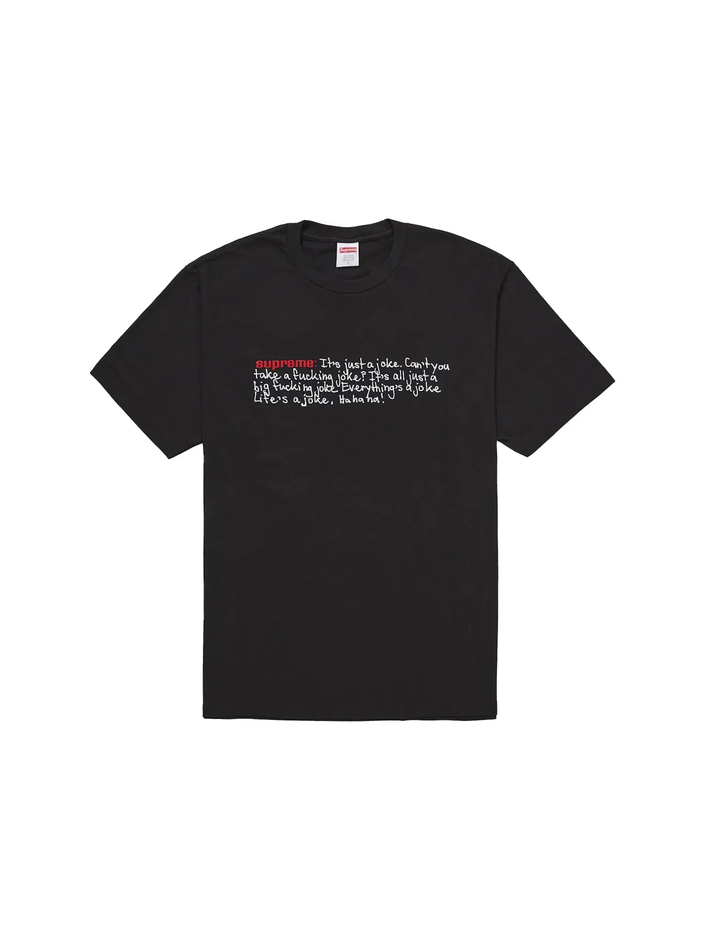 Мужская футболка с принтом Supreme Tee — изображение 1 из 1, черный