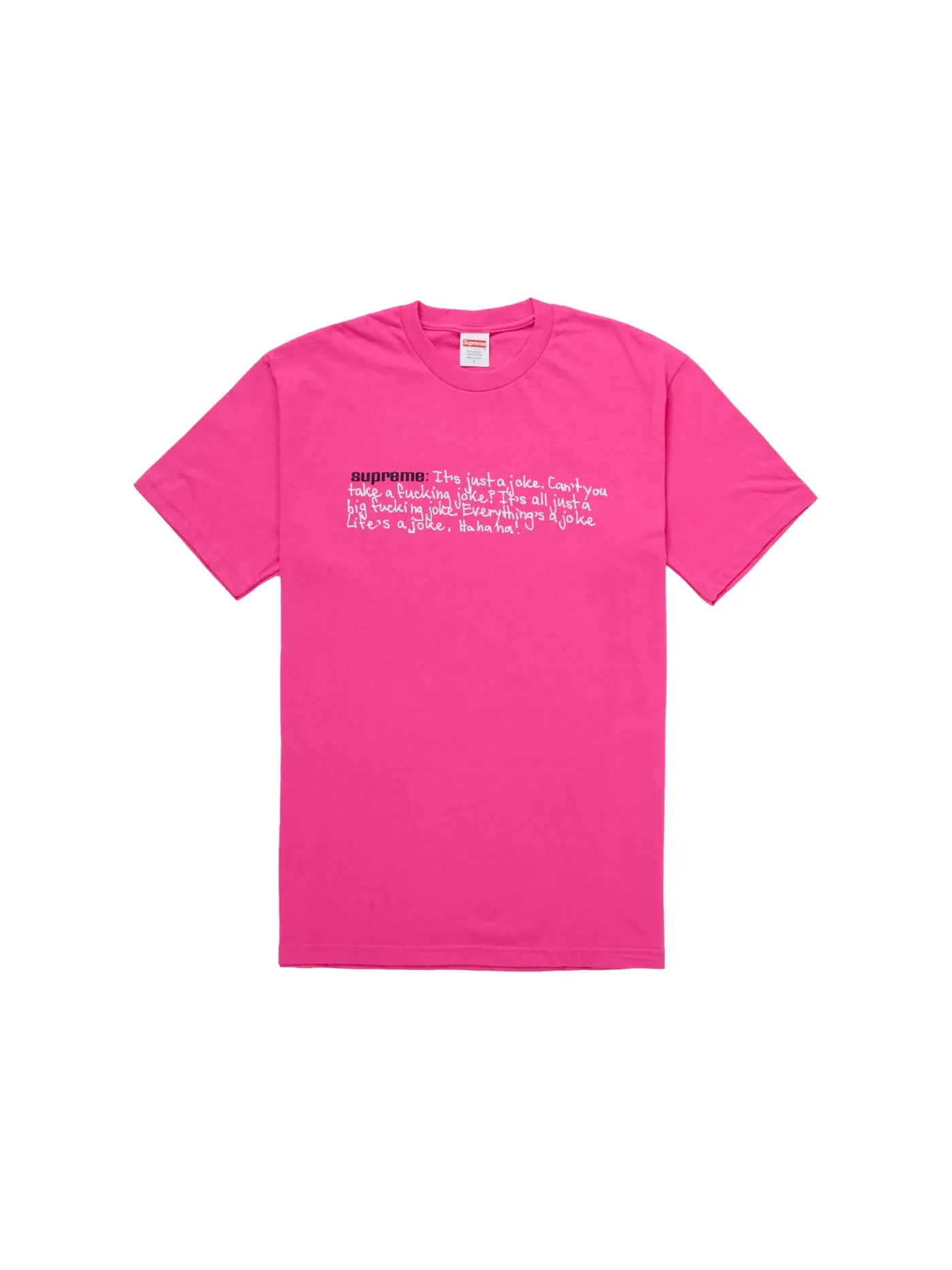 Мужская футболка с принтом Supreme Tee — изображение 1 из 1, фуксия