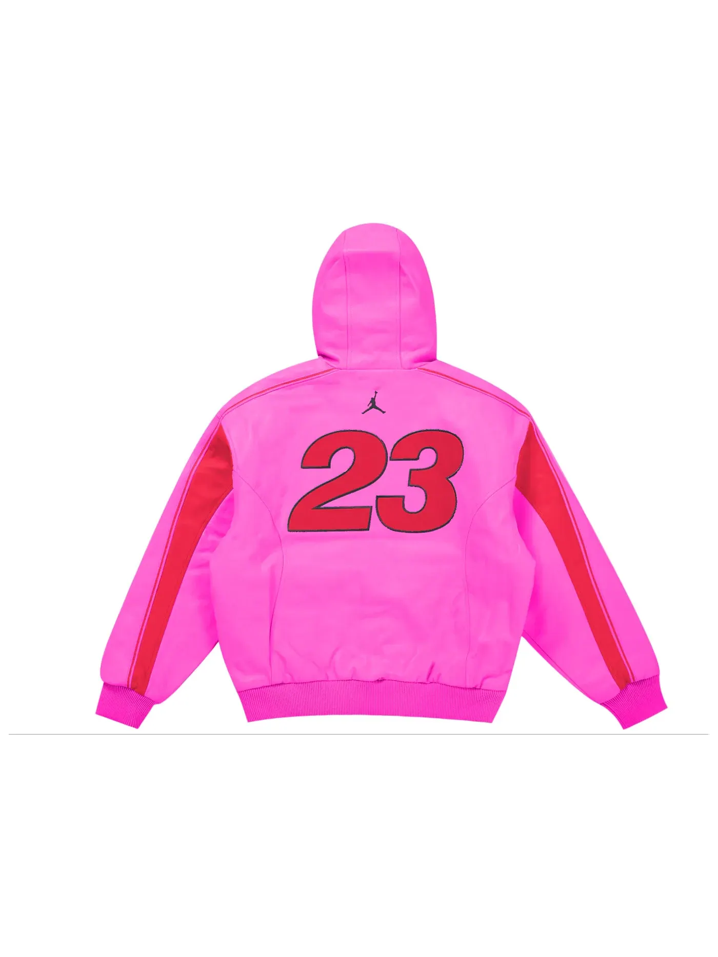 Мужская кожаная куртка с капюшоном Supreme Jordan Pink — изображение 3 из 3