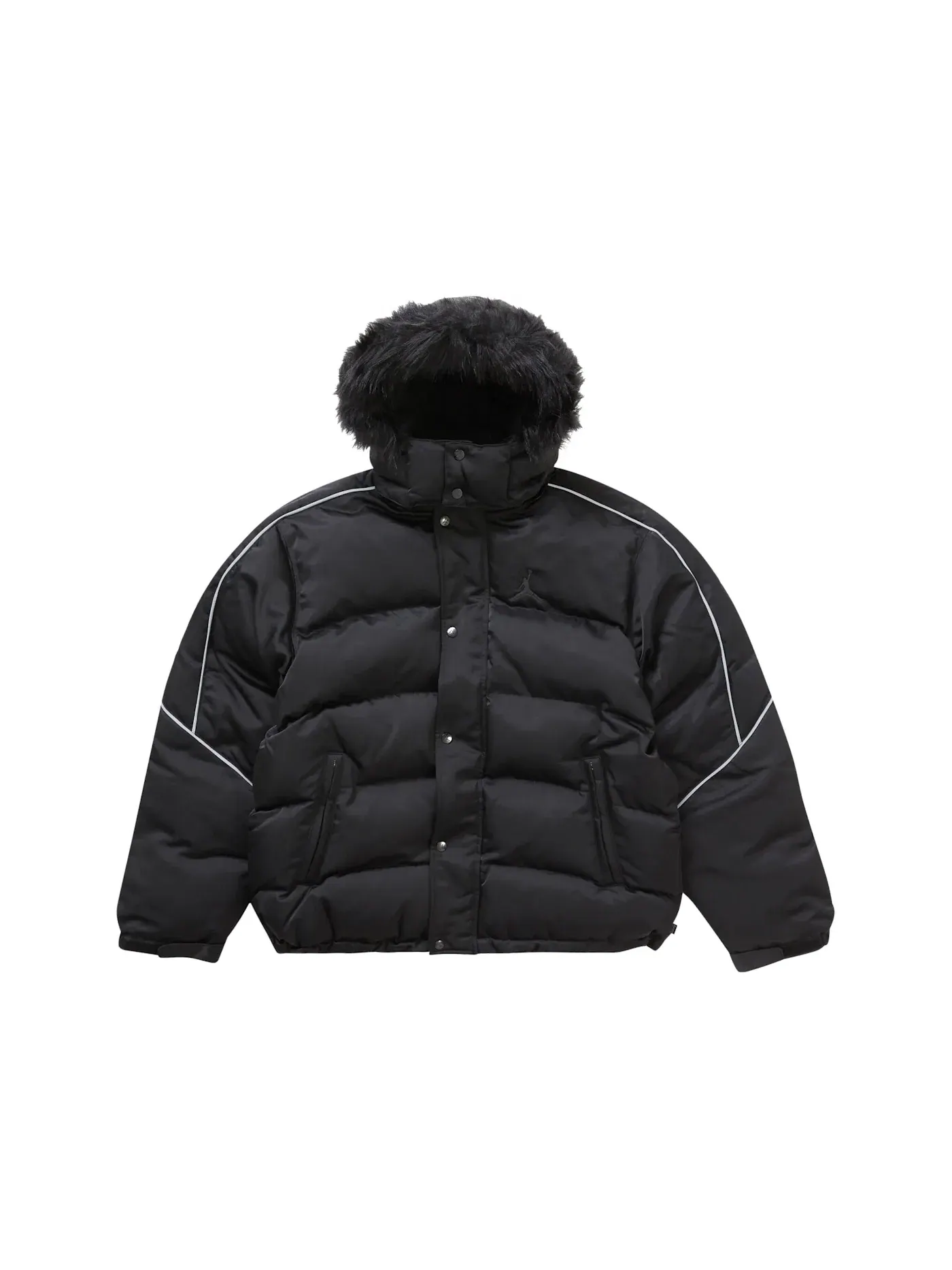 Мужская куртка-пуховик с принтом Supreme Jordan Jacket Black — изображение 1 из 5, черный