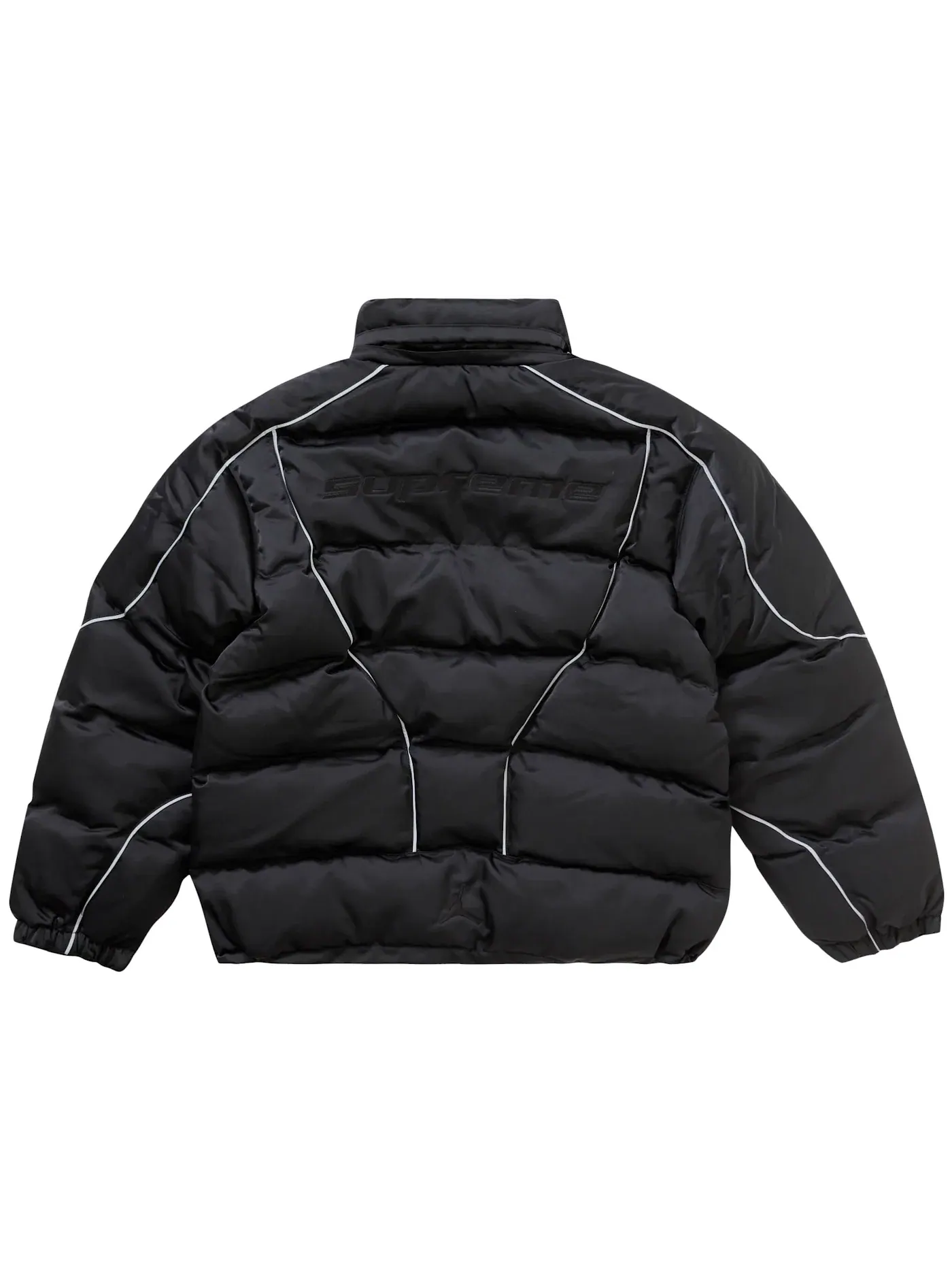 Мужская куртка-пуховик с принтом Supreme Jordan Jacket Black — изображение 4 из 5, черный